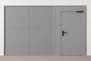 Противопожарные ворота с калиткой